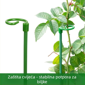 Željezna potpora za cvijeće s jednom šipkom za vanjsku baštu, pogodna za penjačke ruže i hortenzije