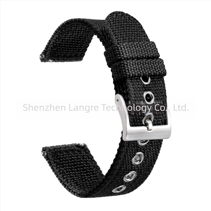 Nylon plisirana narukvica za sat, kompatibilna sa Seiko i Omega, model JY9, mehanizam brzog otpuštanja, unisex