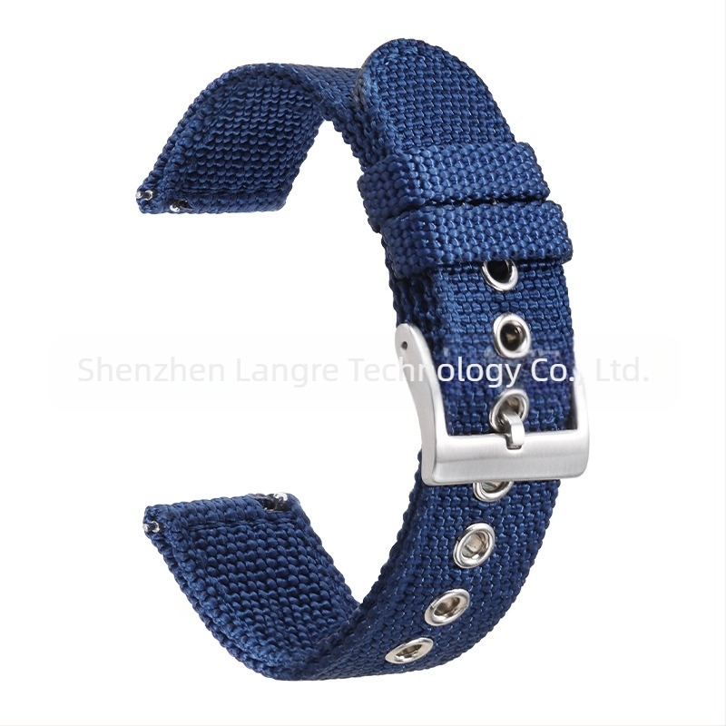 Nylon plisirana narukvica za sat, kompatibilna sa Seiko i Omega, model JY9, mehanizam brzog otpuštanja, unisex