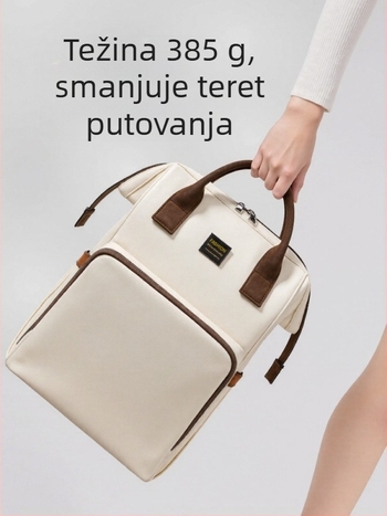 Najlon torba za pelene, velika kapaciteta, gradski minimalistički stil, vodootporna i izolirana, dvostruke naramenice