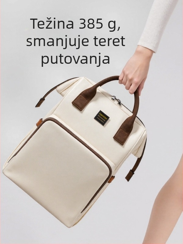 Najlon torba za pelene, velika kapaciteta, gradski minimalistički stil, vodootporna i izolirana, dvostruke naramenice