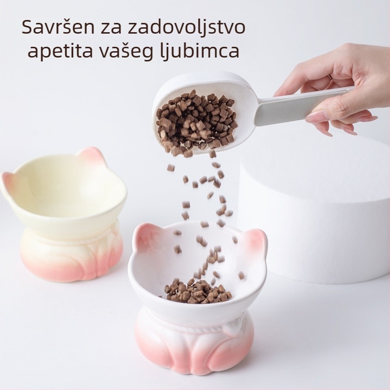 Gradijentno keramičko zdjelice za mačke za hranjenje i vodu