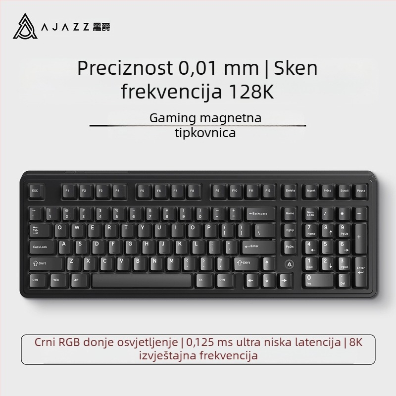 AK980MAX gaming tipkovnica s RGB osvjetljenjem, žični priključak, Ajazz/Heijue, izdanje 2025