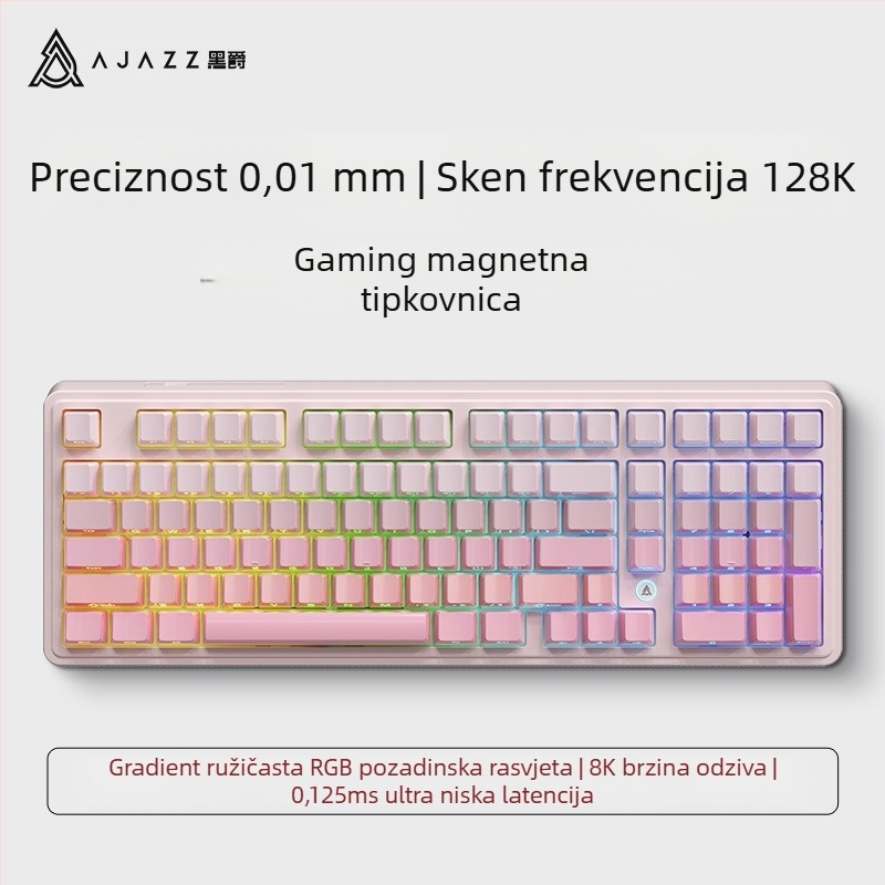 AK980MAX gaming tipkovnica s RGB osvjetljenjem, žični priključak, Ajazz/Heijue, izdanje 2025