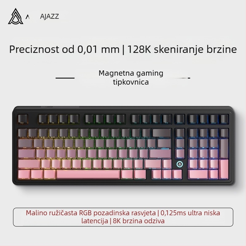 AK980MAX gaming tipkovnica s RGB osvjetljenjem, žični priključak, Ajazz/Heijue, izdanje 2025
