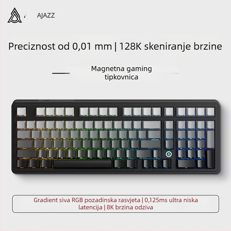 AK980MAX gaming tipkovnica s RGB osvjetljenjem, žični priključak, Ajazz/Heijue, izdanje 2025