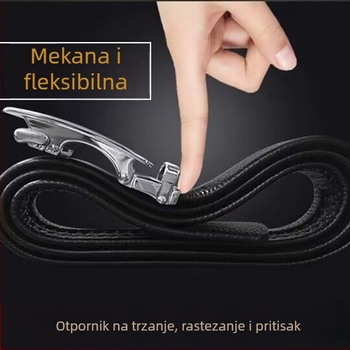 Muški kaiš od umjetne kože, automatska metalna kopča, širina 2-4 cm, stil: poslovni/univerzalni