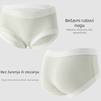 Ženske gaćice od pamuka, antibakterijske, srednji porast, trokutasti dizajn, grafenska podstava u preponama