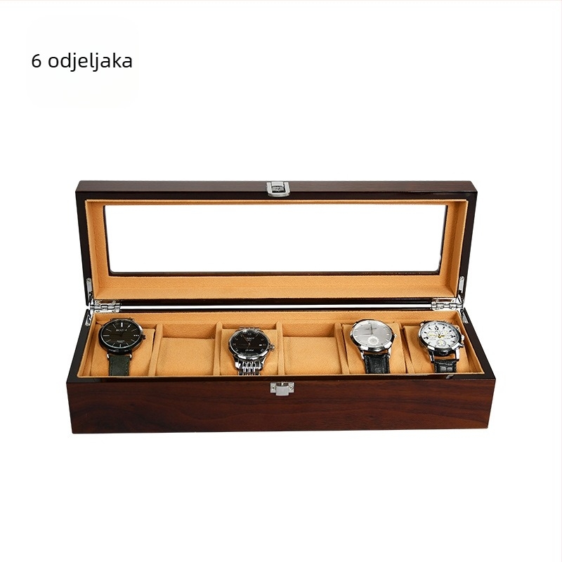 Drvena kutija za satove, s više pretinaca, izložbena kutija