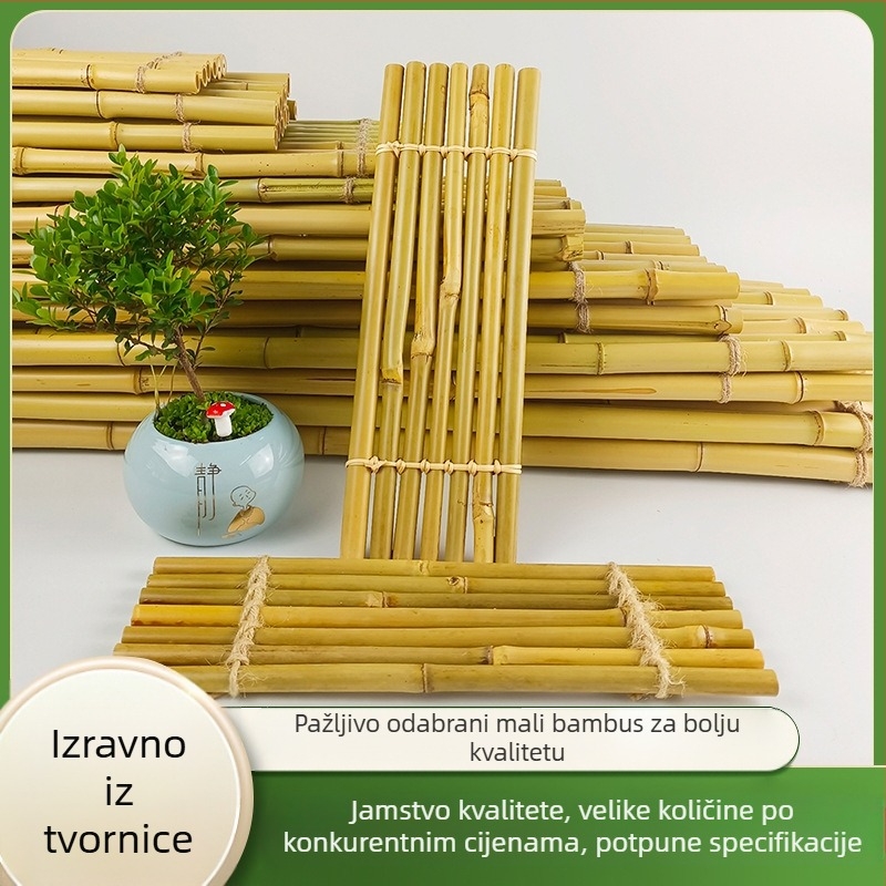 Dekor od bambusa za akvarij, plutajući bambusov raft, pastoralni stil, materijal bambus, pogodno za dom i hotele/restorani