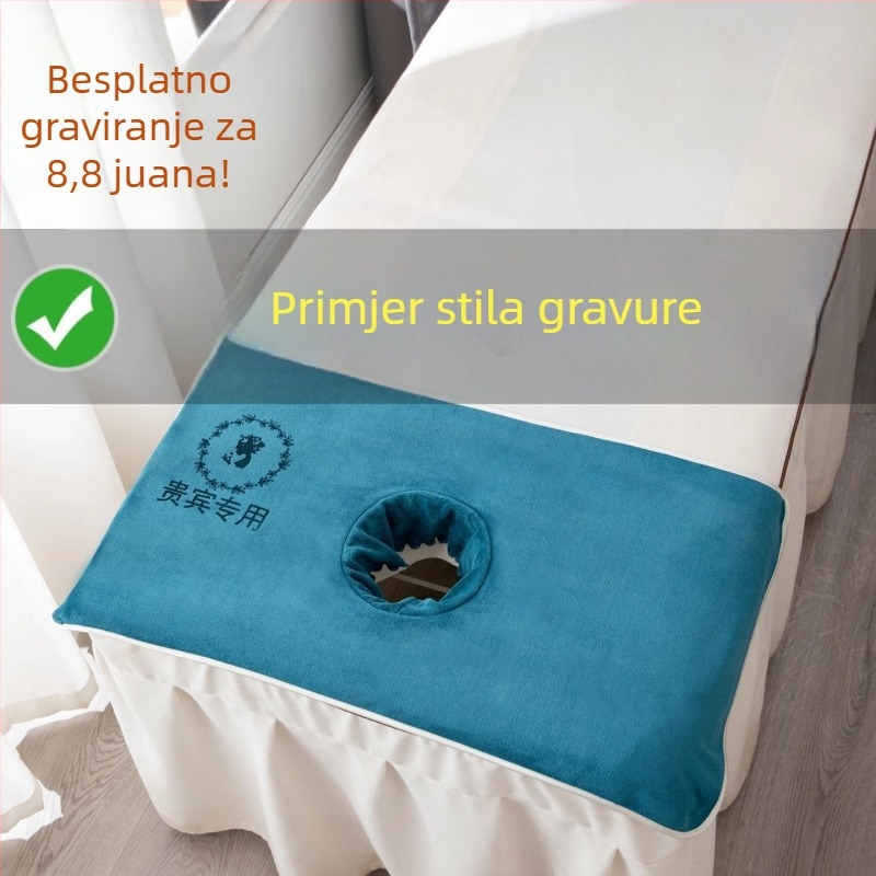 Krpa za čišćenje od mikrovlakana s rupicama za postavljanje kreveta i masažu; tiskanje loga dostupno; 140 g; apsorpcija 0–5 s