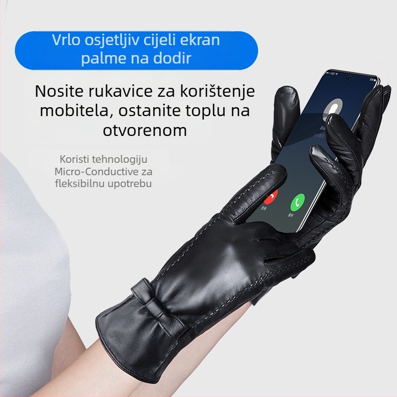 Prstaste rukavice od ovčje kože – tople, za proljeće, izlazak zima 2024