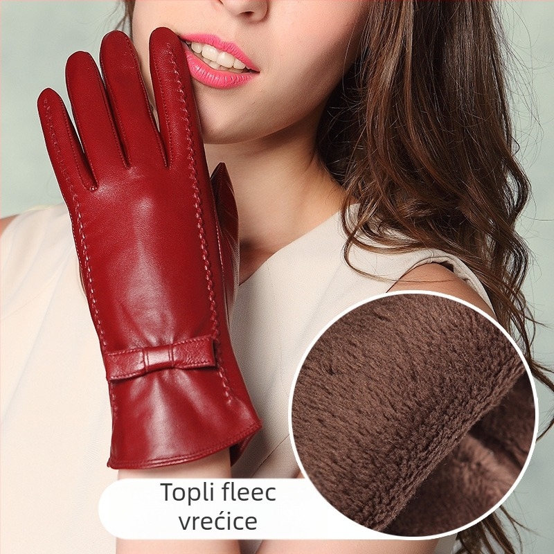 Prstaste rukavice od ovčje kože – tople, za proljeće, izlazak zima 2024