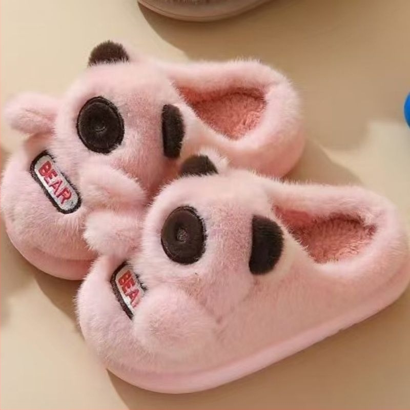 Dječje pamučne papuče s cartoon dizajnom, gornji materijal od pamuka, EVA potplat, za uzrast 1–3 godine