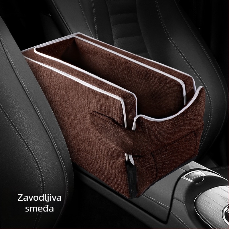 Auto središnja konzola za kućne ljubimce – plišano punilo, teksturna površina, univerzalno za sve sezone, minimalistički dizajn