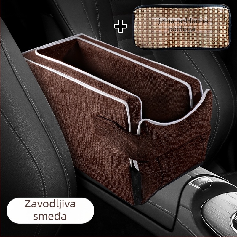 Auto središnja konzola za kućne ljubimce – plišano punilo, teksturna površina, univerzalno za sve sezone, minimalistički dizajn