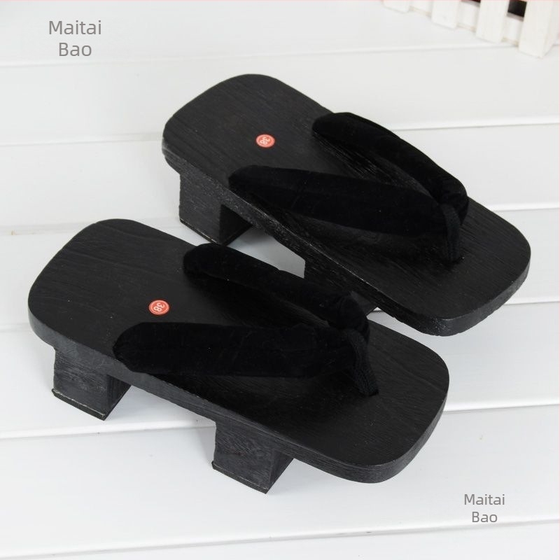 Geta sandale za cosplay – Two-Tooth Geta, japanskog stila, gornji dio od platna, EVA potplat, ravna potplata