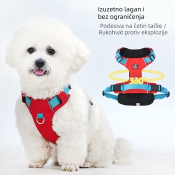 Set za psa - kaiš i harness - lagan, prozračan, ne povlači - za male pse, šetnje na otvorenom