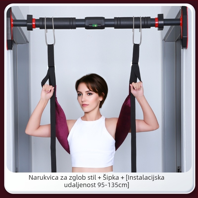 Lumbalna trakciona traka s naslonom za kućno istezanje kralježnice – jednosmjerna šipka, podrška protruziji diska