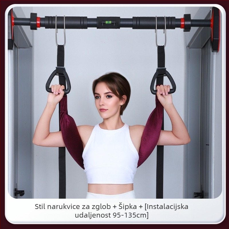 Lumbalna trakciona traka s naslonom za kućno istezanje kralježnice – jednosmjerna šipka, podrška protruziji diska