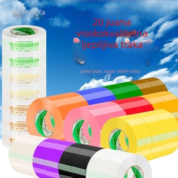 Mingfa pakirajuća traka - Osnovni materijal: BOPP film; Za zatvaranje i pakiranje; Jaka adhezija