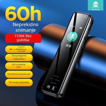 Runvine R11 diktafon u olovci s dvostrukim mikrofonom, WAV 512Kbps, 60 sati snimanja, aluminijsko kućište, USB 2.0