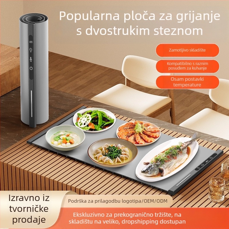 Spade A Silikonska Grijajuća Ploča – prijenosna, izolirana pladnja za topla jela, 500W, 220V, 1kg, mogućnost prilagođavanja