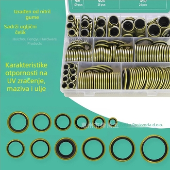 Set O-prstena brtvila, NBR nitrilna guma (378 kom., fiksni brtveni komplet), Fengyu Electric, šifra Dq063