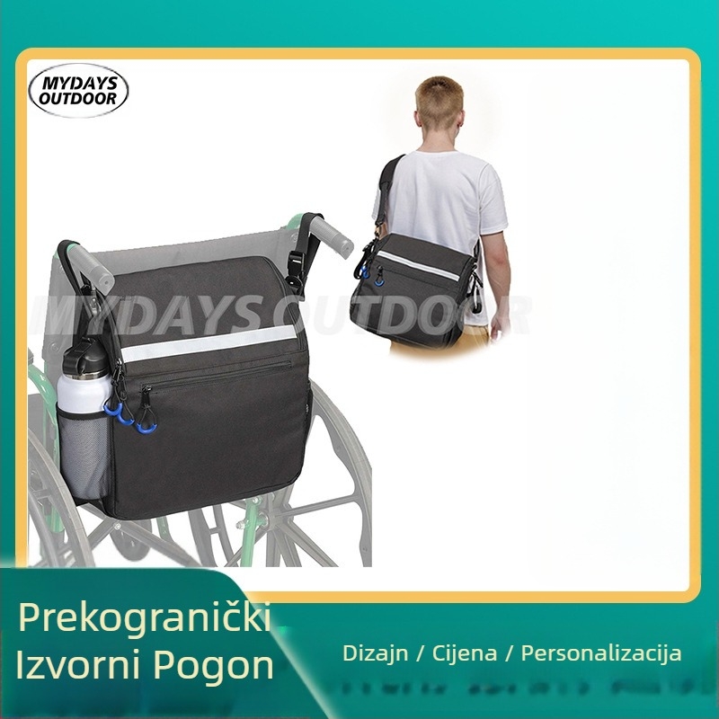 Torba za invalidska kolica s reflektirajućom trakom – ruksak za Walker Rollator, MYDAYS OUTDOOR, vanjski skladišni pribor, privatne marke dostupne