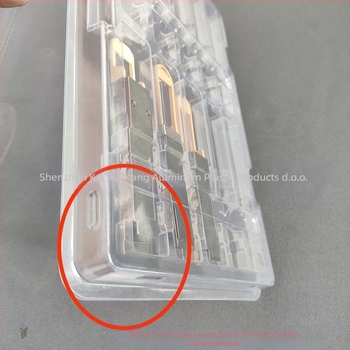 QSFP optični modul — blister kutija za 10 komada (Kod proizvoda: Qsfp10; Materijal: PET; Debljina stijenke: 0.7; Unutarnji Ø: 19; Vanjski Ø: 128)