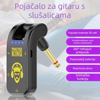 Gitarsko pojačalo s procesorom efekata, slušalice za potlačenje šumova za tiho vježbanje, mogućnost snimanja — Model WS-6