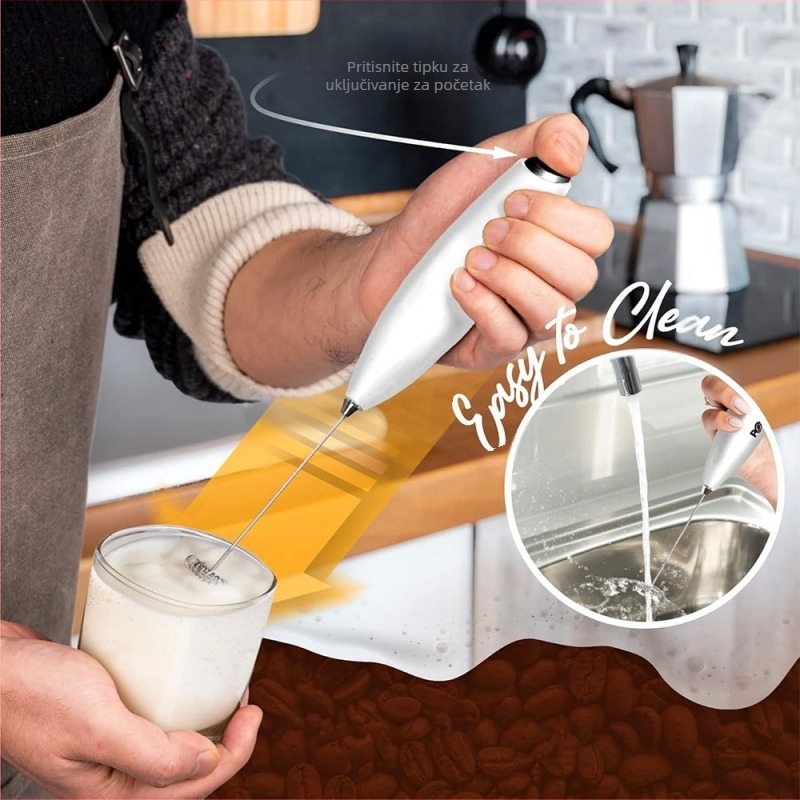 Ručni električni mikser za mlijeko i pjenjaču — 3V, 3–5W, 15000 RPM