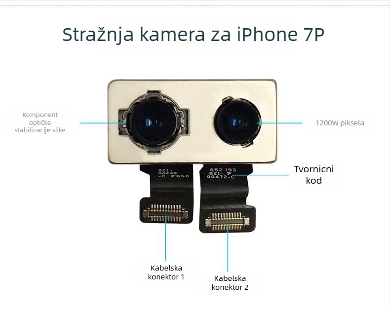 Apple modul stražnje kamere, CMOS senzor, 12 MP, ugrađen