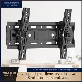 Čvrsti zidni nosač za televizor s podesivim držačem, od hladno valjanog čelika, model C42J, 1,85 kg