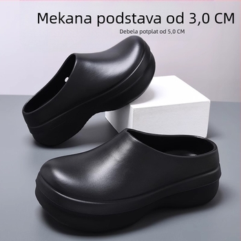 Muške EVA cipele za kuhara — debela protuklizna, vodootporna i otporna na ulje, injekcijska konstrukcija, ljeto 2025