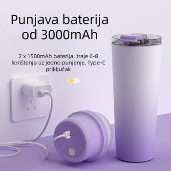 Čaša za cijeđenje s izolacijom i ugrađenom baterijom, 60W, kapacitet 601–800 ml, 22 001 RPM i više