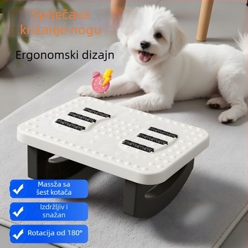 Podloga za stopalo ispod radnog stola — ergonomska plastična potpora za stopala, jednostavan moderni dizajn, nije sklopiva, bez prilagođavanja