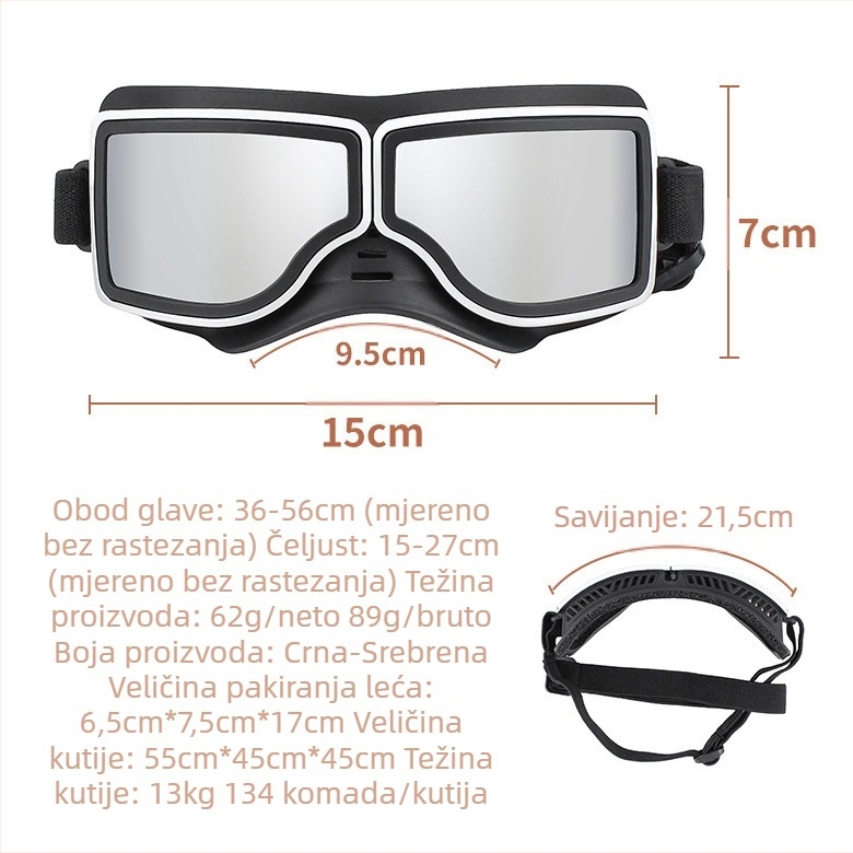 NAMSAN psi naočale, PC+TPU, britanski stil, otporne na vjetar i UV zaštita