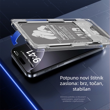 Kaljeno staklo za zaštitu zaslona za iPhone 14 Pro Max – potpuno pokriće, otporno na prašinu, zaštita privatnosti