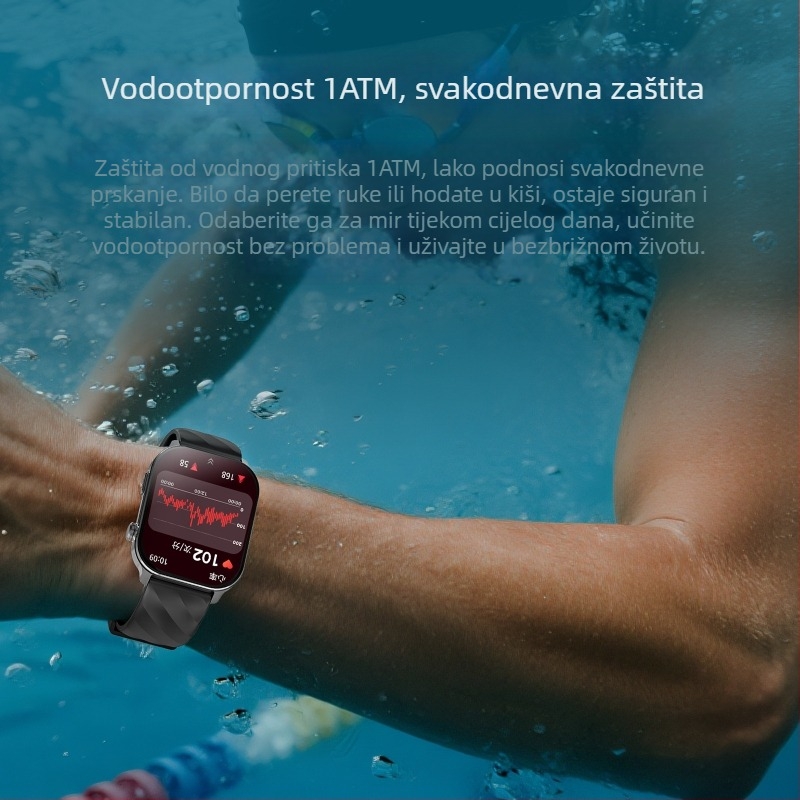 LC211 GPS pametni sat s dinamičkim praćenjem srčanog ritma, praćenjem sna i detekcijom zasićenja kisikom u krvi, vodootporan za plivanje