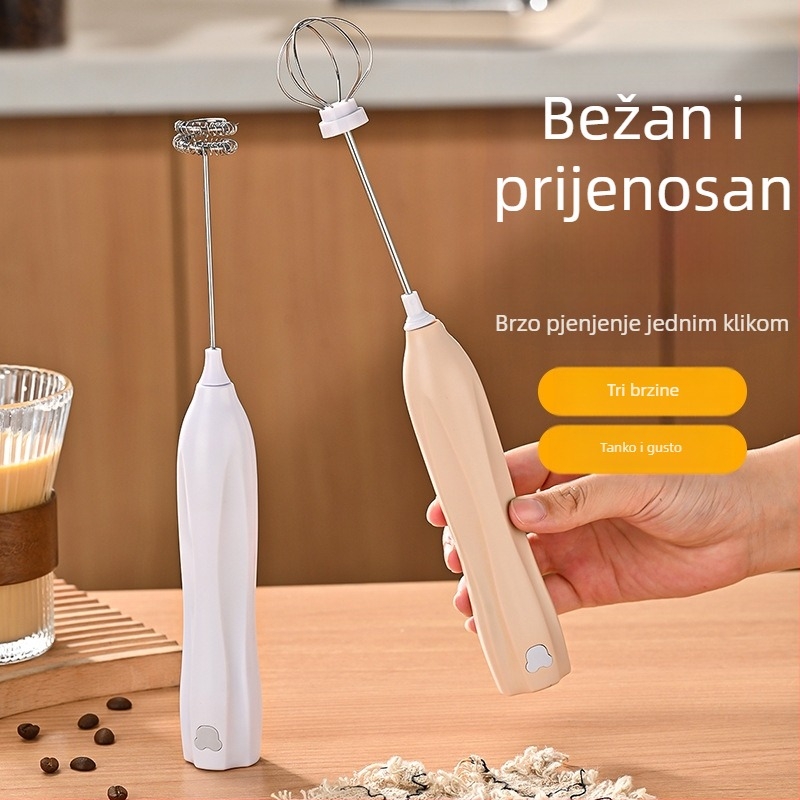 Bežični ručni električni mikser s 3 brzine, pjenjač za mlijeko i muhač za jaja, 150 W, model D6