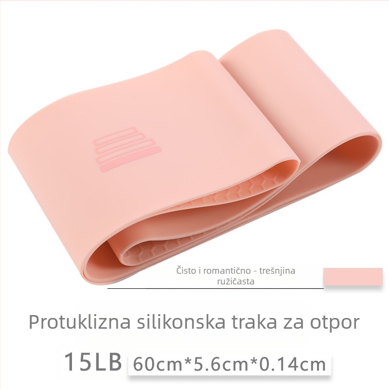 Tengmei silikonski joga prsten s elastičnom trakom za kućnu fitness, čučnjevi i oblikovanje bokova (Materijal: Silikon; Kategorija: Joga dodatak; Marka: Tengmei)