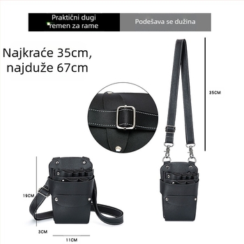 Torba za škare za frizere – preko ramena, komplet alata za frizure s 7 pretinaca za škare
