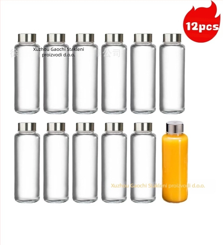 Debljane staklene bočice za sokove, zatvorene bočice za napitke, paket od 6 ili 12 kom, kapaciteti 90ml/150ml/280ml