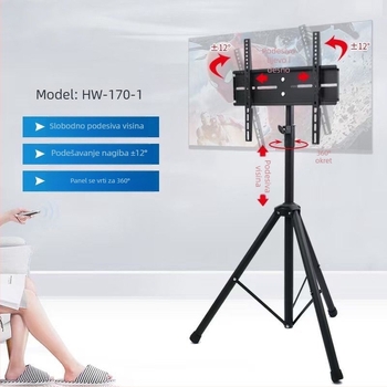 Prijenosni podni stalak za LCD TV/monitor s rotirajućim uspravnim nosačem