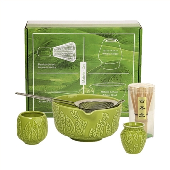 Keramička zdjela za matcha s površinom lebdeće skulpture – retro stil i lagani luksuz, premium kvalitete, za 3 osobe