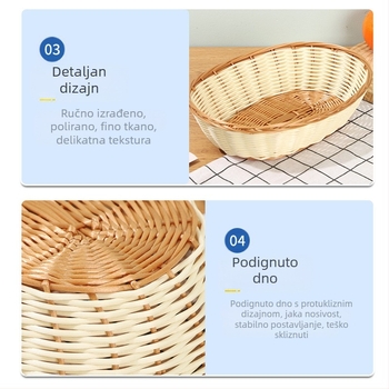 Košarica za skladištenje voća i povrća, plastični materijal, moderni minimalistički stil, brenda Boshun, kod proizvoda Al1020800175, lansiran 2023