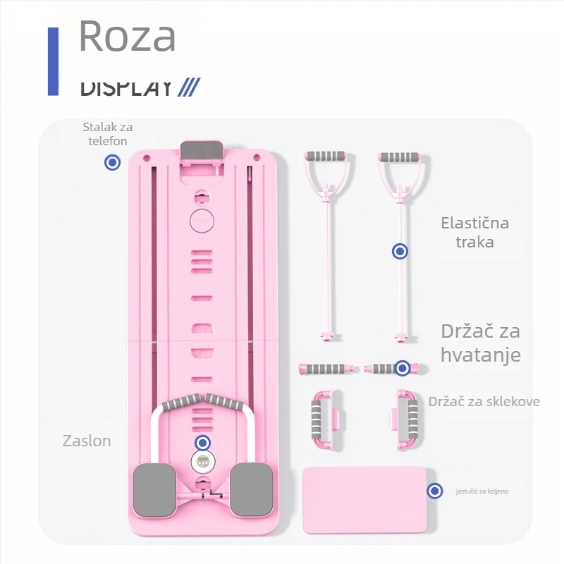 Kotac za trbuh i ploča za pilates – sklapanji kućni fitness uređaj, model plt, težina 4800 g, set od 4 komada