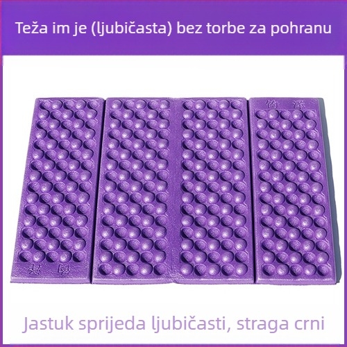 Prijenosna XPE kvadratna plesna podloga, vodootporna i vlagootporna, pjena madrac, sklopiva za kampiranje za jednu osobu