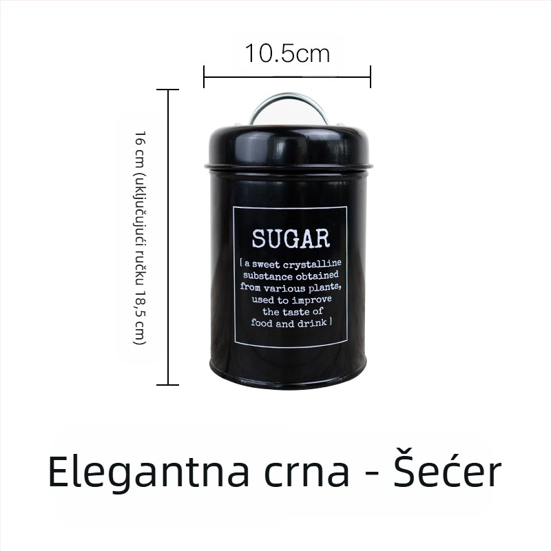 Metalni kružni zatvoreni spremnik s prstenom za brtvljenje, za mliječni prah, kavu, čaj, slatkiše i prašak za masku; kapacitet ispod 300 ml